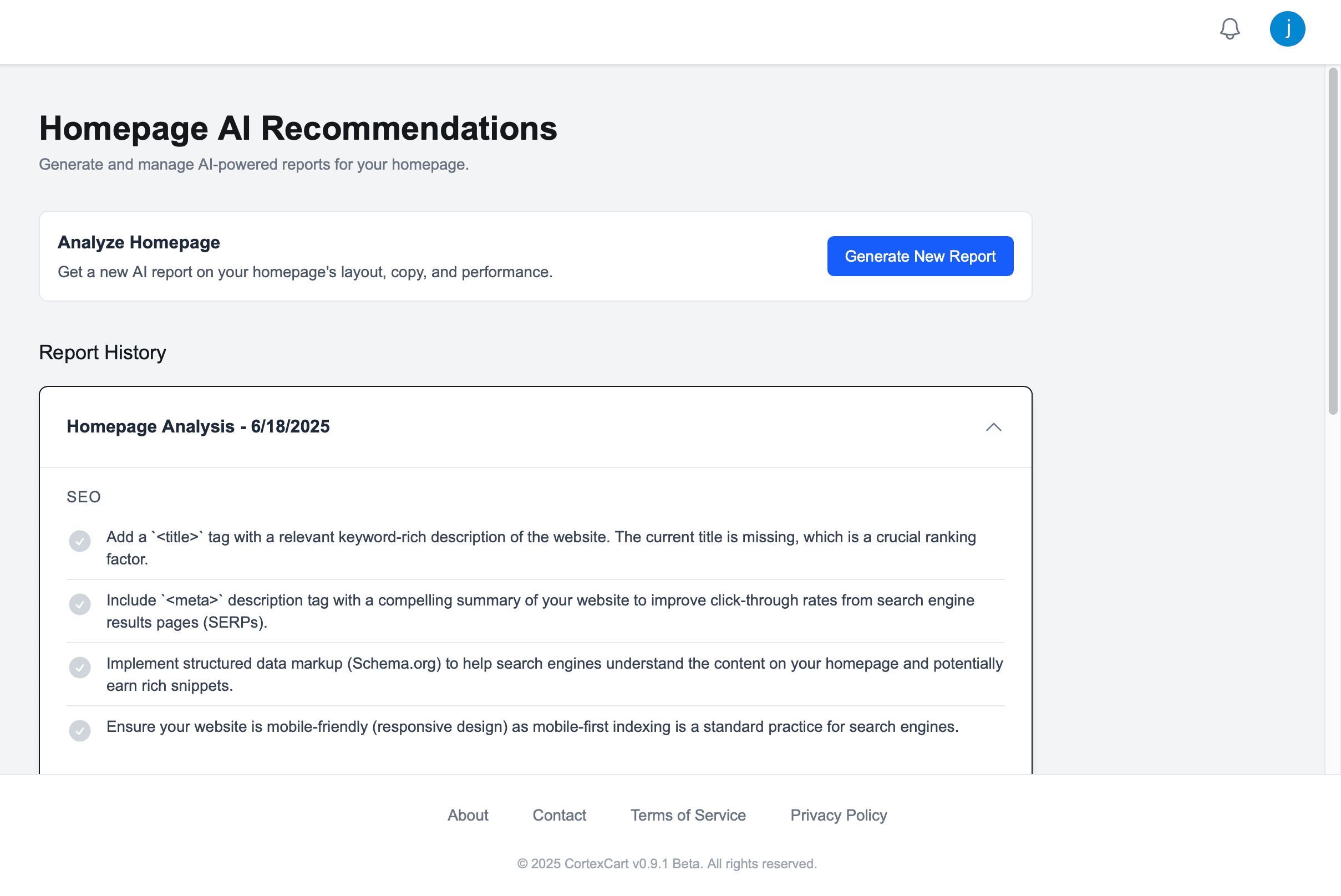CortexCart Dashboard Thumbnail 1